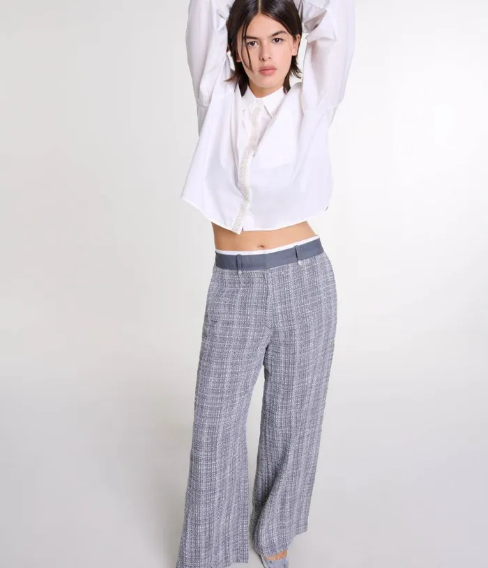 Maje Tweed Trousers Women Pants and Jeans