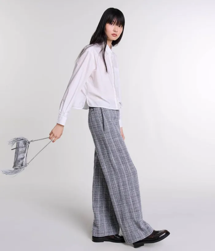 Maje Tweed Trousers Women Pants and Jeans