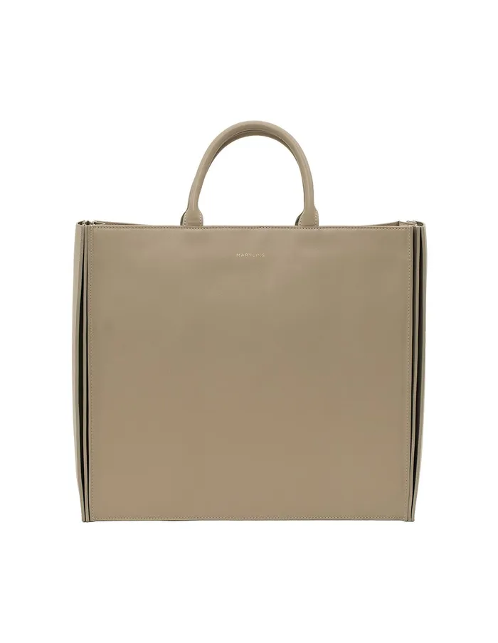 MARYLING Bags Grained Calfskin Large Cabas Handbag Tan 8211 Women