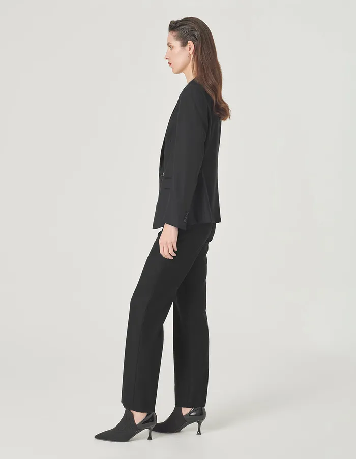 MARYLING Blazers Black Peaked Lapel DoubleBreasted Blazer Black 8211 Women MARYLING Blazers Black Peaked Lapel DoubleBreasted Blazer Black 8211 Women