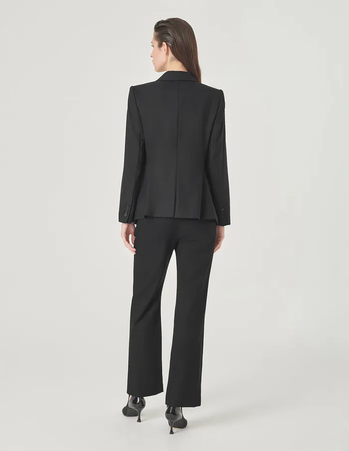 MARYLING Blazers Black Peaked Lapel DoubleBreasted Blazer Black 8211 Women MARYLING Blazers Black Peaked Lapel DoubleBreasted Blazer Black 8211 Women