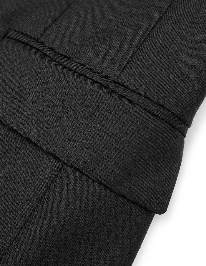 MARYLING Blazers Black Peaked Lapel DoubleBreasted Blazer Black 8211 Women MARYLING Blazers Black Peaked Lapel DoubleBreasted Blazer Black 8211 Women