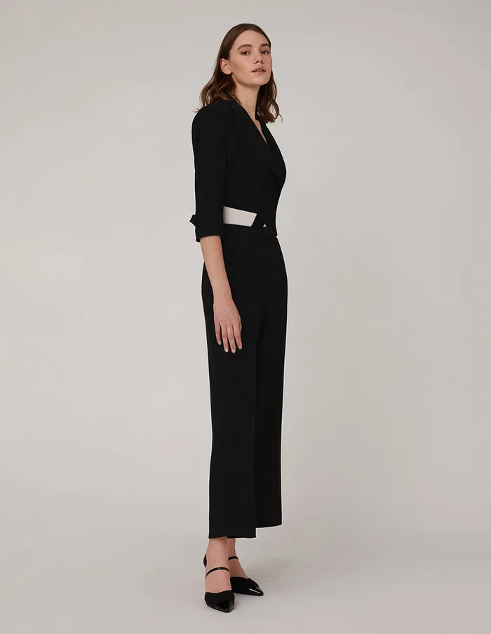 MARYLING Blazers Lapel Collar Mid Sleeve Suit Blazer Black 8211 Women MARYLING Blazers Lapel Collar Mid Sleeve Suit Blazer Black 8211 Women