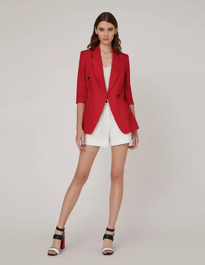 MARYLING Blazers Red MultiPocket Blazer Red 8211 Women
