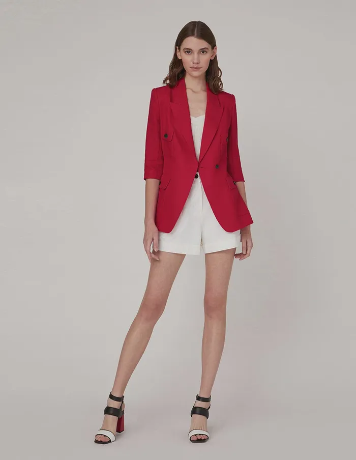 MARYLING Blazers Red MultiPocket Blazer Red 8211 Women MARYLING Blazers Red MultiPocket Blazer Red 8211 Women