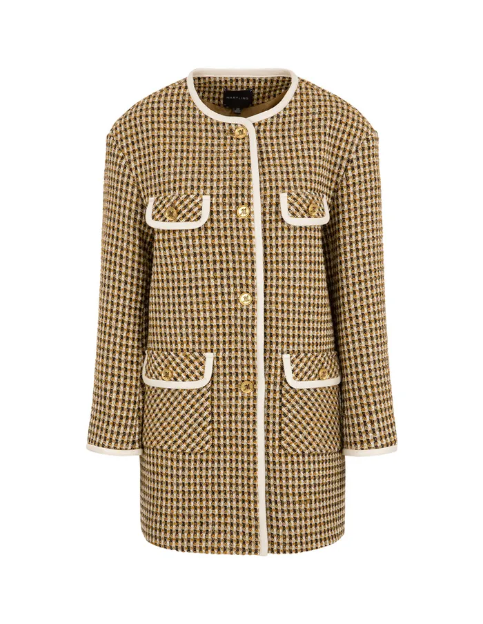 MARYLING Jacket and Coat Camel Round Neck H Silhouette Jacket Camel 8211 Women MARYLING Jacket and Coat Camel Round Neck H Silhouette Jacket Camel 8211 Women