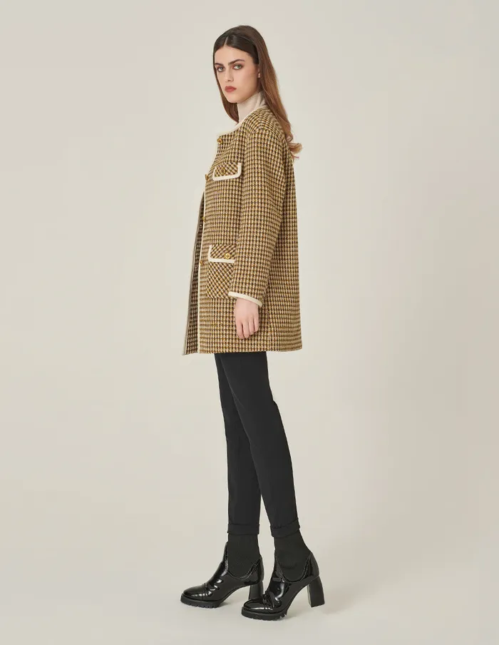 MARYLING Jacket and Coat Camel Round Neck H Silhouette Jacket Camel 8211 Women MARYLING Jacket and Coat Camel Round Neck H Silhouette Jacket Camel 8211 Women