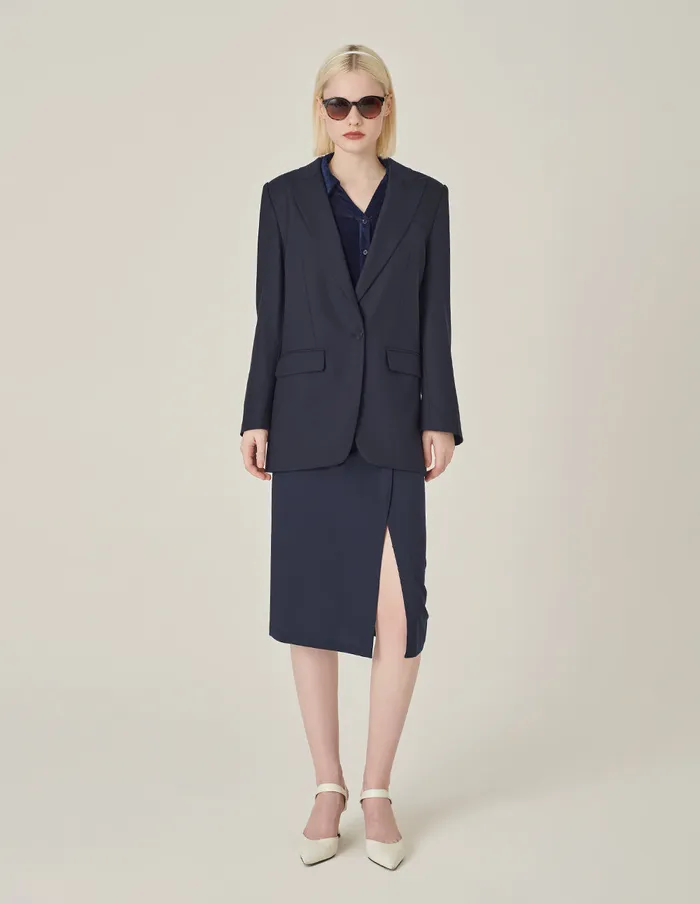 MARYLING Jacket and Coat CrewNeck LongSleeve Cropped MultiPockets Wool Knitted Cardigan Mid 8211 Women MARYLING Jacket and Coat CrewNeck LongSleeve Cropped MultiPockets Wool Knitted Cardigan Mid 8211 Women