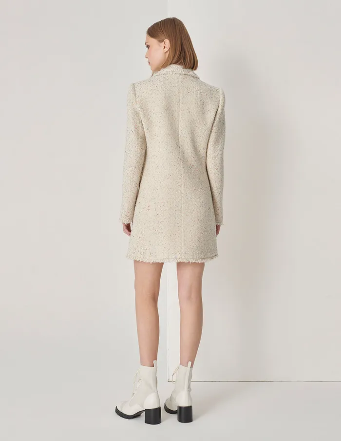 MARYLING Jacket and Coat Pistol Lapel MidLength Blazer Dots 8211 Women MARYLING Jacket and Coat Pistol Lapel MidLength Blazer Dots 8211 Women