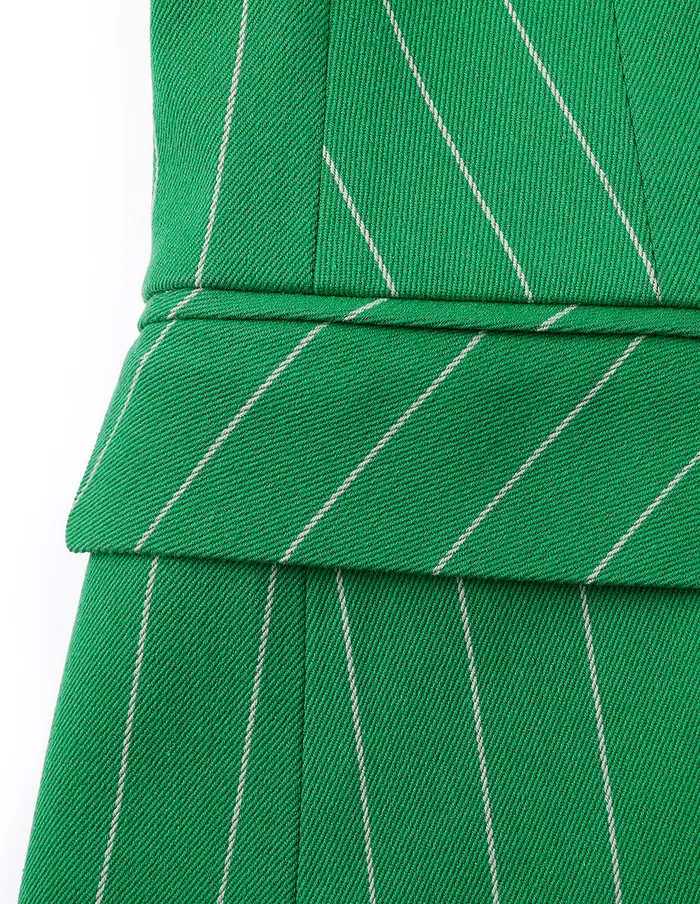 MARYLING Jacket and Coat Spring Green Bottom White Stripe Blazer Mix 8211 Women MARYLING Jacket and Coat Spring Green Bottom White Stripe Blazer Mix 8211 Women