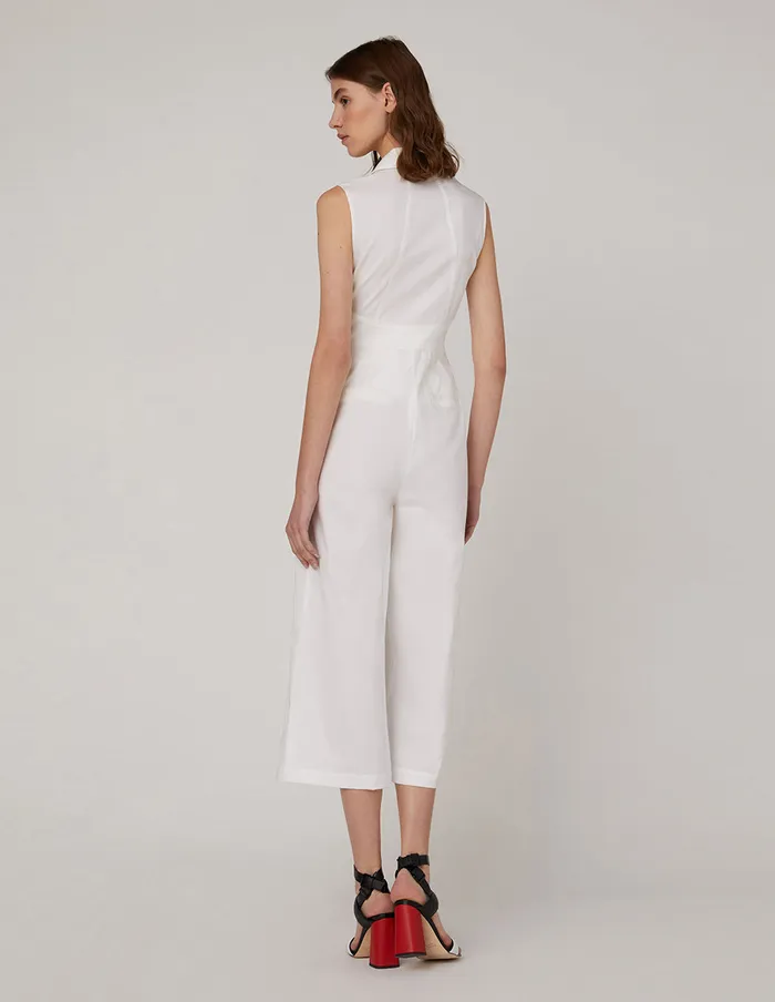MARYLING Jumpsuits Blazer Denim Jumpsuit White 8211 Women MARYLING Jumpsuits Blazer Denim Jumpsuit White 8211 Women