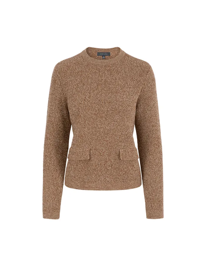 MARYLING Knitwear Apricot Mixed Knitted Sweater Camel 8211 Women MARYLING Knitwear Apricot Mixed Knitted Sweater Camel 8211 Women