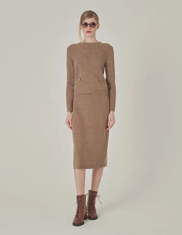 MARYLING Knitwear Apricot Mixed Knitted Sweater Camel 8211 Women MARYLING Knitwear Apricot Mixed Knitted Sweater Camel 8211 Women