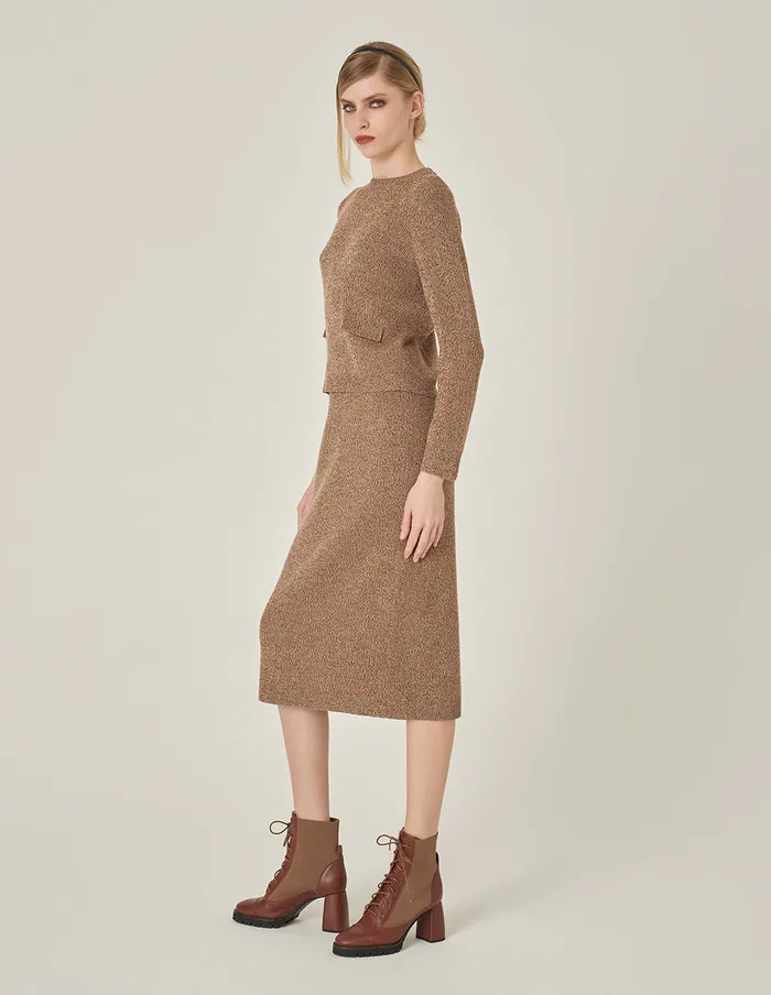 MARYLING Knitwear Apricot Mixed Knitted Sweater Camel 8211 Women MARYLING Knitwear Apricot Mixed Knitted Sweater Camel 8211 Women
