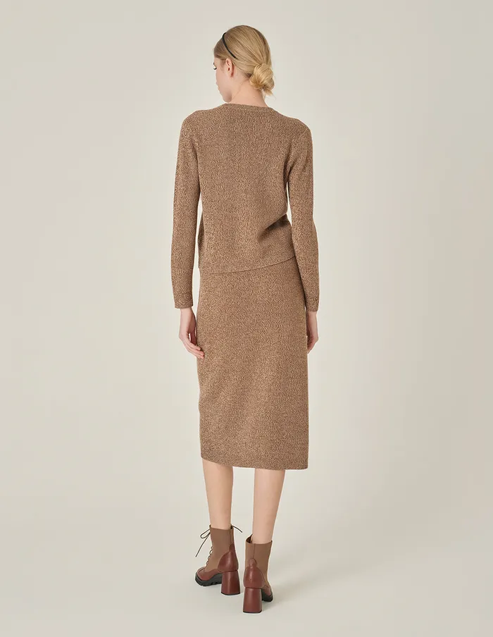 MARYLING Knitwear Apricot Mixed Knitted Sweater Camel 8211 Women MARYLING Knitwear Apricot Mixed Knitted Sweater Camel 8211 Women