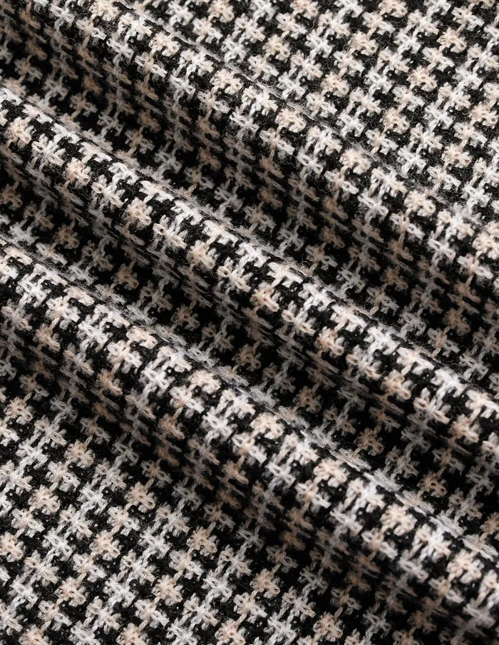 MARYLING Knitwear Black and White Houndstooth Knitted Straight WideLeg Pants Monochrome 8211 Women MARYLING Knitwear Black and White Houndstooth Knitted Straight WideLeg Pants Monochrome 8211 Women