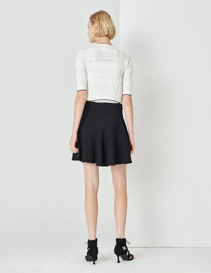 MARYLING Knitwear Black And White Contrast Vneck Knitted Cardigan Mix 8211 Women MARYLING Knitwear Black And White Contrast Vneck Knitted Cardigan Mix 8211 Women