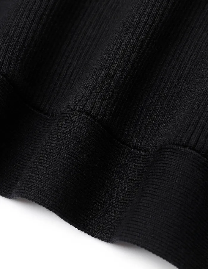 MARYLING Knitwear Black False TwoPiece Knit Sweater Black 8211 Women MARYLING Knitwear Black False TwoPiece Knit Sweater Black 8211 Women