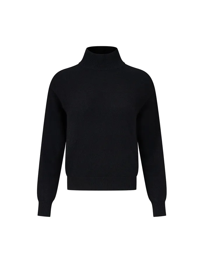 MARYLING Knitwear Black Half Turtleneck Cashmere Knitted Sweater Black 8211 Women MARYLING Knitwear Black Half Turtleneck Cashmere Knitted Sweater Black 8211 Women