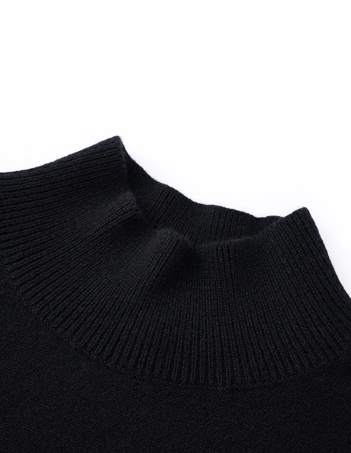 MARYLING Knitwear Black Half Turtleneck Cashmere Knitted Sweater Black 8211 Women MARYLING Knitwear Black Half Turtleneck Cashmere Knitted Sweater Black 8211 Women