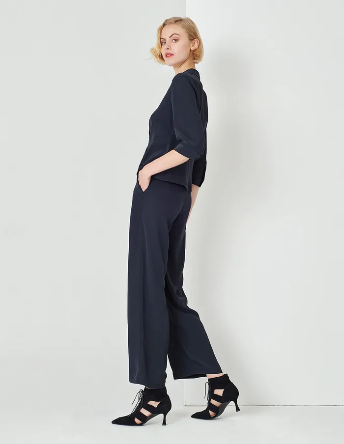 MARYLING Knitwear Navy Shirt V Neck Kink Top Blue 8211 Women MARYLING Knitwear Navy Shirt V Neck Kink Top Blue 8211 Women