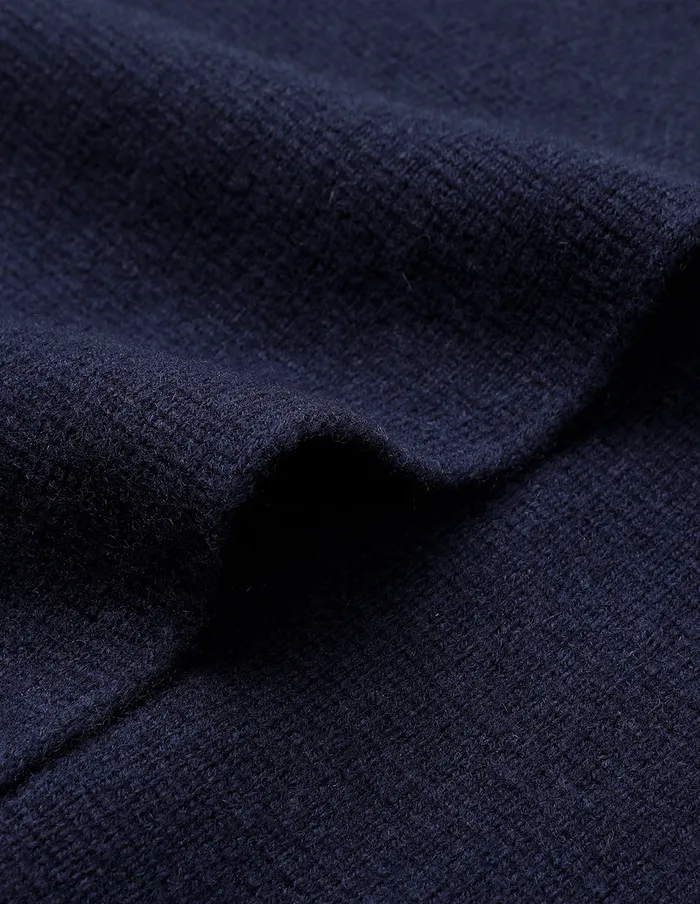 MARYLING Knitwear Pocket Lapel Wool Coat Dark Blue 8211 Women MARYLING Knitwear Pocket Lapel Wool Coat Dark Blue 8211 Women
