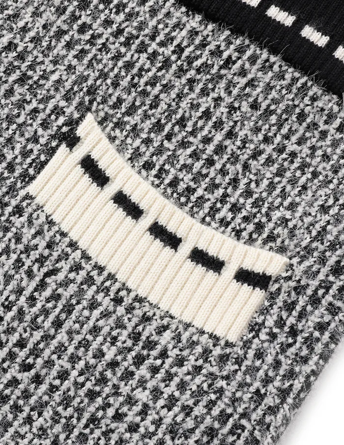 MARYLING Pants and Shorts Black and White Wool Knitted WideLeg Trousers Monochrome 8211 Women MARYLING Pants and Shorts Black and White Wool Knitted WideLeg Trousers Monochrome 8211 Women