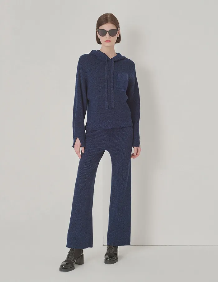 MARYLING Pants and Shorts Midnight Blue Melange Wool Trousers Midnight Blue 8211 Women MARYLING Pants and Shorts Midnight Blue Melange Wool Trousers Midnight Blue 8211 Women