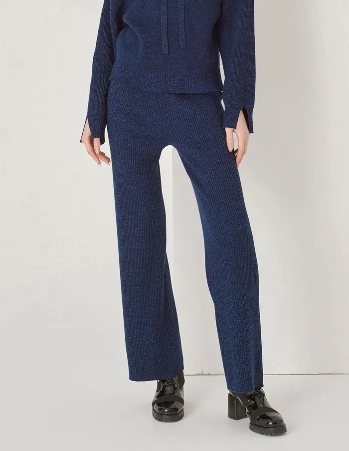 MARYLING Pants and Shorts Midnight Blue Melange Wool Trousers Midnight Blue 8211 Women MARYLING Pants and Shorts Midnight Blue Melange Wool Trousers Midnight Blue 8211 Women