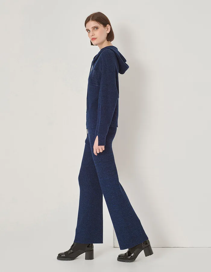 MARYLING Pants and Shorts Midnight Blue Melange Wool Trousers Midnight Blue 8211 Women MARYLING Pants and Shorts Midnight Blue Melange Wool Trousers Midnight Blue 8211 Women