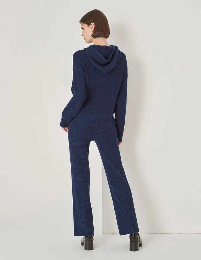 MARYLING Pants and Shorts Midnight Blue Melange Wool Trousers Midnight Blue 8211 Women MARYLING Pants and Shorts Midnight Blue Melange Wool Trousers Midnight Blue 8211 Women