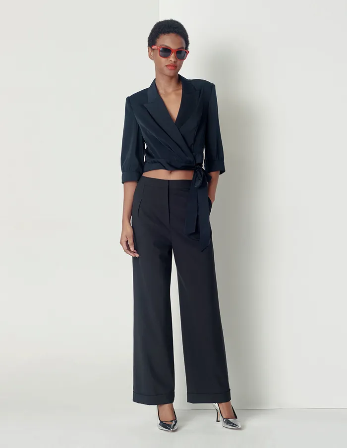 MARYLING Pants and Shorts STRAIGHT ROOMYFIT PANTS Blue 8211 Women