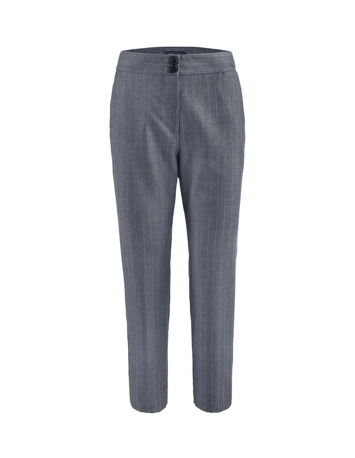 MARYLING Pants and Shorts Stripe Crop Leg Suit Pants Dim Gray 8211 Women
