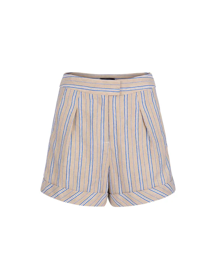 MARYLING Pants and Shorts Striped Bermuda Shorts Sandy 8211 Women MARYLING Pants and Shorts Striped Bermuda Shorts Sandy 8211 Women