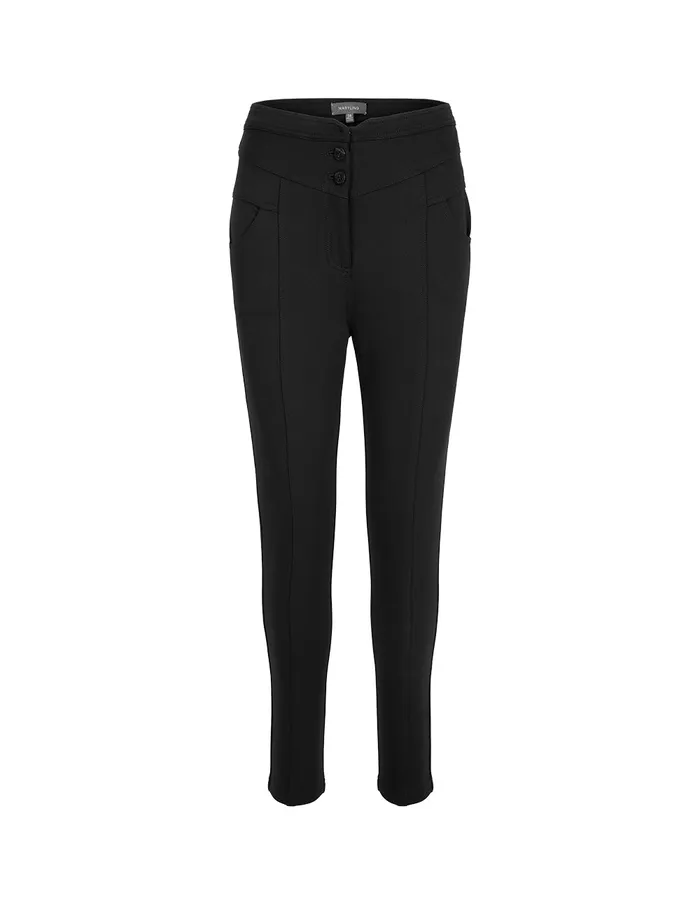 MARYLING Pants and Shorts VShaped Waistband Slim Fit Stretch Pants Black 8211 Women MARYLING Pants and Shorts VShaped Waistband Slim Fit Stretch Pants Black 8211 Women