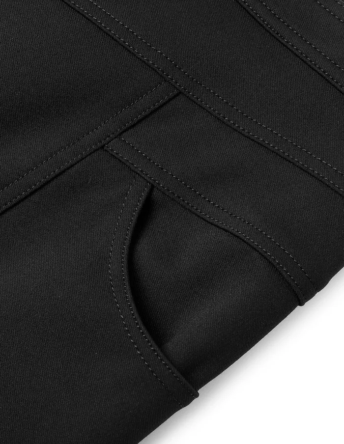 MARYLING Pants and Shorts VShaped Waistband Slim Fit Stretch Pants Black 8211 Women MARYLING Pants and Shorts VShaped Waistband Slim Fit Stretch Pants Black 8211 Women