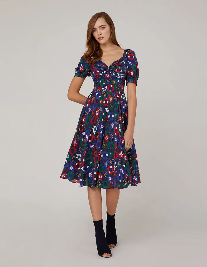 MARYLING Printed Dress ARTISTIC PRINT TIE KNOT SHIRT DRESS Mix 8211 Women