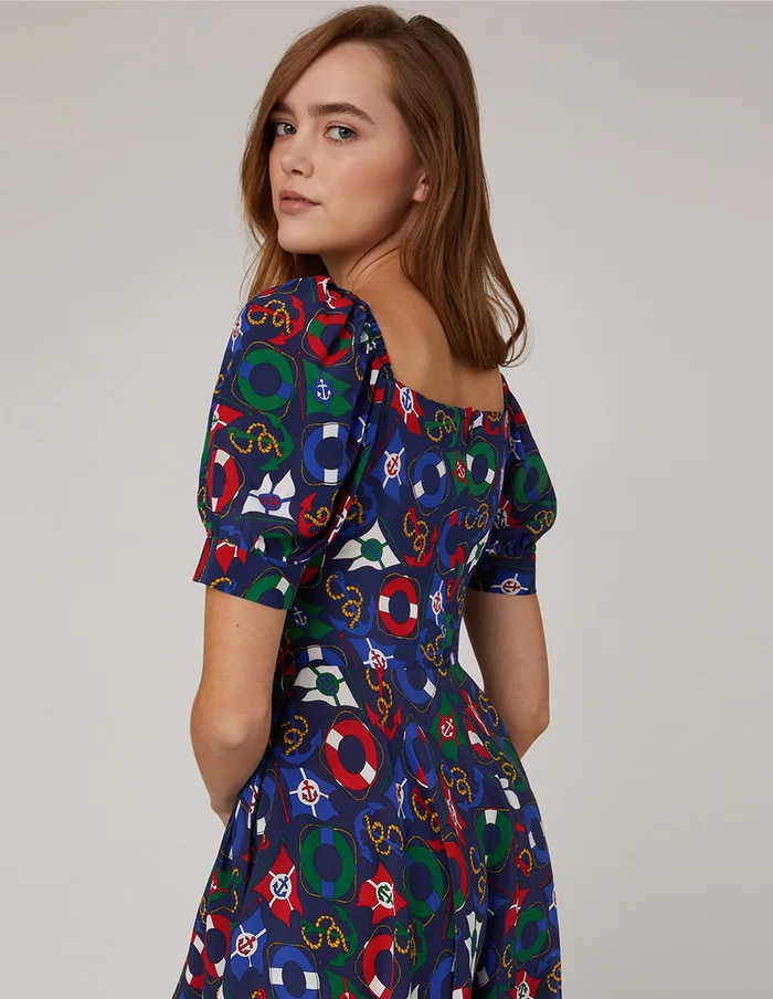 MARYLING Printed Dress ARTISTIC PRINT TIE KNOT SHIRT DRESS Mix 8211 Women MARYLING Printed Dress ARTISTIC PRINT TIE KNOT SHIRT DRESS Mix 8211 Women