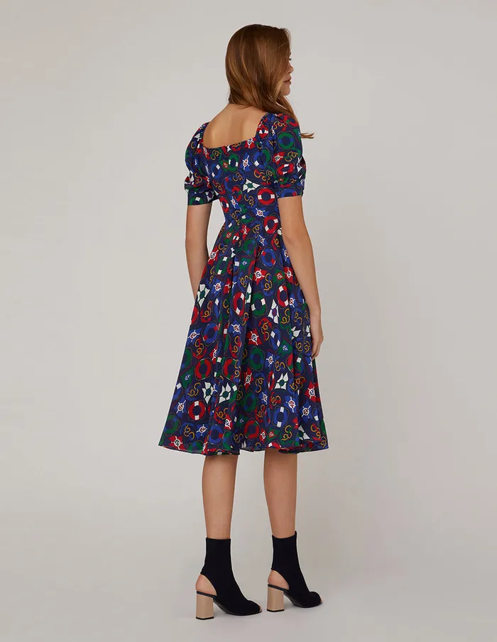 MARYLING Printed Dress ARTISTIC PRINT TIE KNOT SHIRT DRESS Mix 8211 Women MARYLING Printed Dress ARTISTIC PRINT TIE KNOT SHIRT DRESS Mix 8211 Women