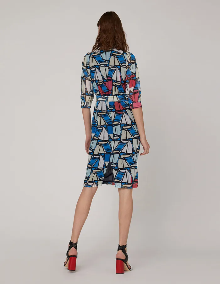 MARYLING Printed Dress Boat Georgette Print Bow Neck Dress Mix 8211 Women MARYLING Printed Dress Boat Georgette Print Bow Neck Dress Mix 8211 Women