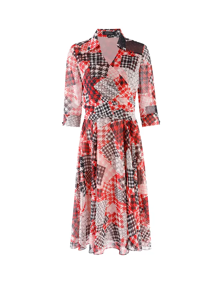 MARYLING Printed Dress VNECK WRAP GEORGETTE PATCHWORK PRINT DRESS Mix 8211 Women