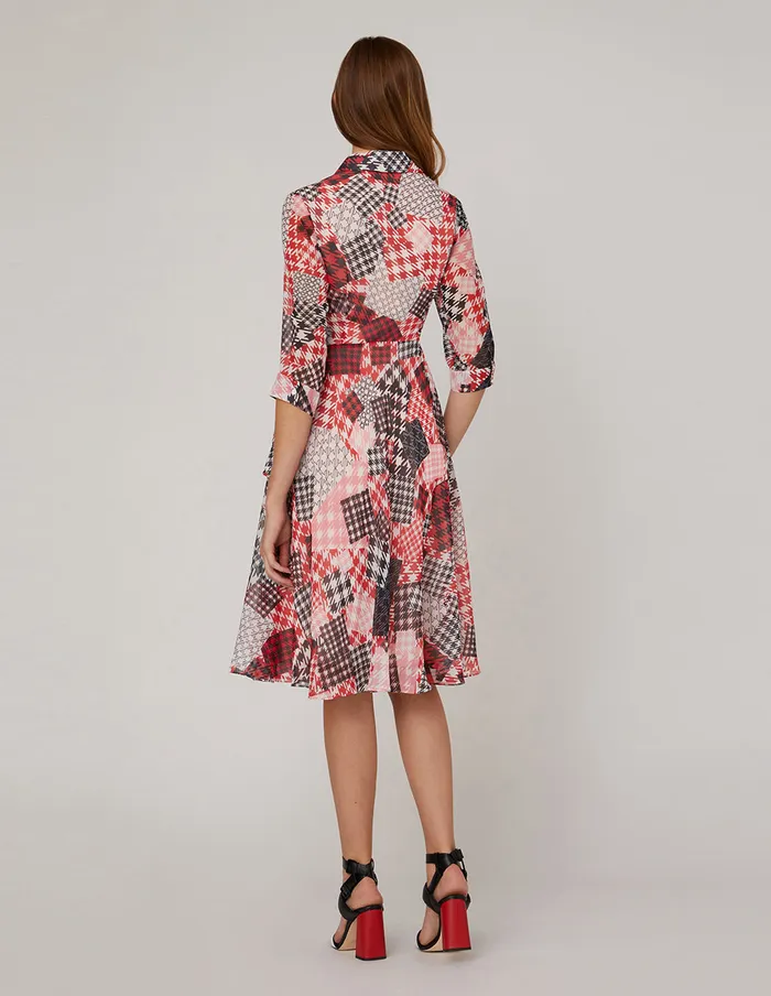 MARYLING Printed Dress VNECK WRAP GEORGETTE PATCHWORK PRINT DRESS Mix 8211 Women