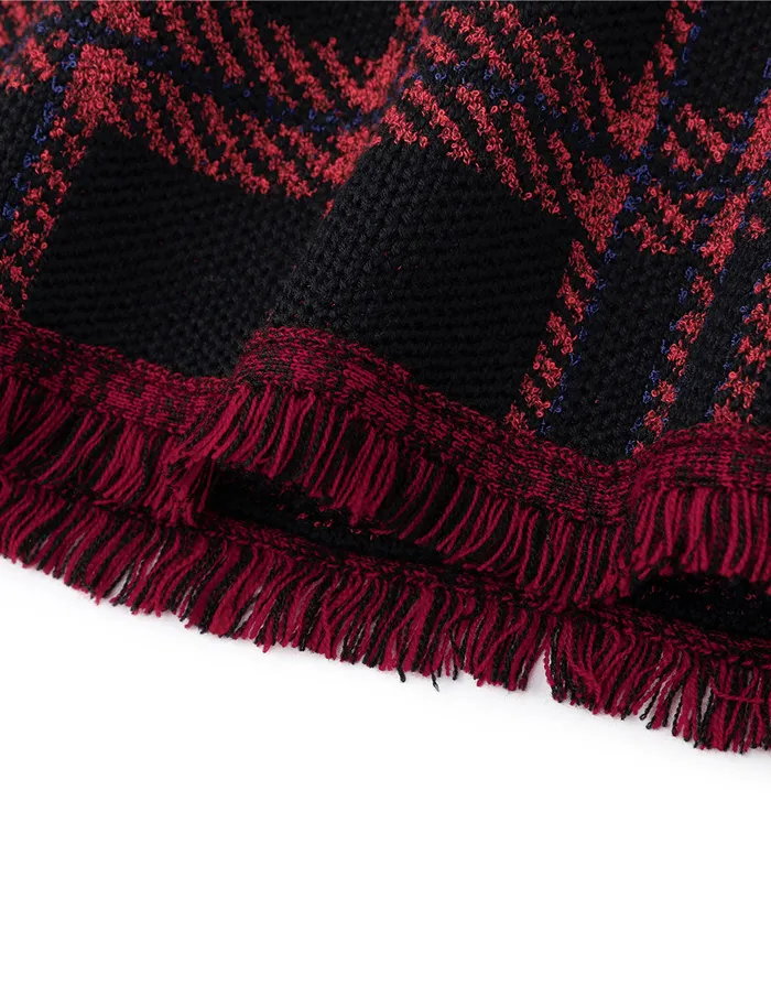 MARYLING Skirts Black And Red Plaid Fringed Small ASkirt Checks 8211 Women MARYLING Skirts Black And Red Plaid Fringed Small ASkirt Checks 8211 Women