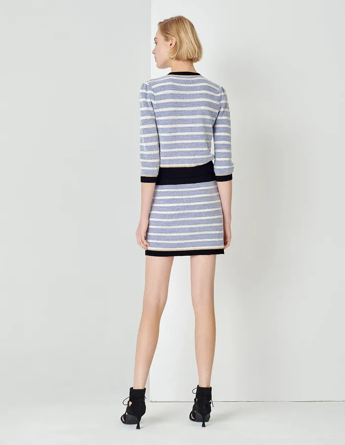 MARYLING Skirts Blue And White Striped Knitted Skirt Mix 8211 Women MARYLING Skirts Blue And White Striped Knitted Skirt Mix 8211 Women