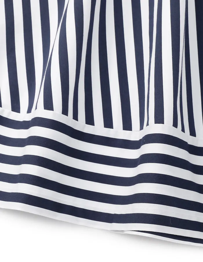 MARYLING Skirts Blue And White Striped Ruffle Detail Striped Swing Skirt Mix 8211 Women MARYLING Skirts Blue And White Striped Ruffle Detail Striped Swing Skirt Mix 8211 Women
