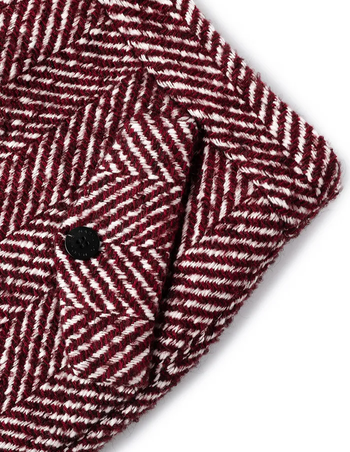 MARYLING Skirts Burgundy Contrasting Herringbone Skirt Burgundy 8211 Women MARYLING Skirts Burgundy Contrasting Herringbone Skirt Burgundy 8211 Women