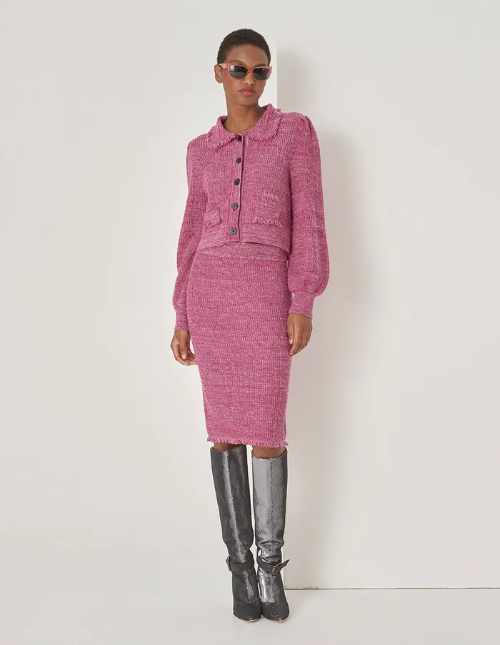 MARYLING Skirts Cherry Melange Knitted Skirt Cherry Red 8211 Women