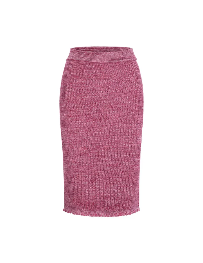 MARYLING Skirts Cherry Melange Knitted Skirt Cherry Red 8211 Women MARYLING Skirts Cherry Melange Knitted Skirt Cherry Red 8211 Women