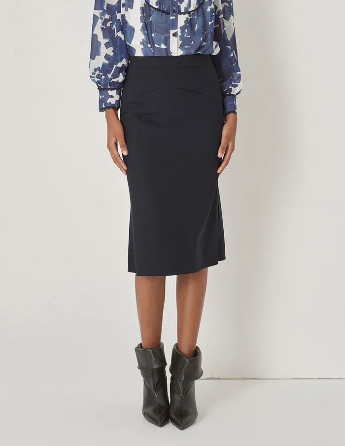 MARYLING Skirts Dark Blue Simple Mermaid Skirt Dark 8211 Women MARYLING Skirts Dark Blue Simple Mermaid Skirt Dark 8211 Women