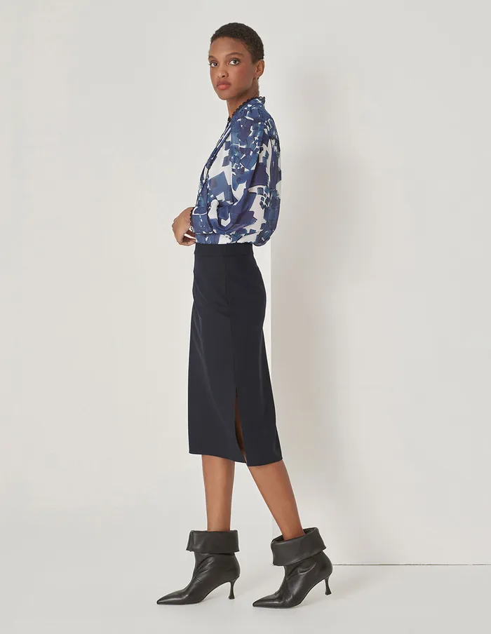 MARYLING Skirts Dark Blue Simple Mermaid Skirt Dark 8211 Women MARYLING Skirts Dark Blue Simple Mermaid Skirt Dark 8211 Women